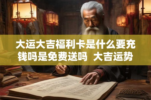 大运大吉福利卡是什么要充钱吗是免费送吗 大吉运势什么意思 大运大吉福利卡是什么要充钱吗是免费送吗 大吉运势什么意思
