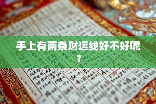 手上有两条财运线好不好呢？