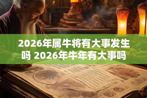 2026年属牛将有大事发生吗 2026年牛年有大事吗