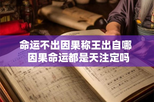 命运不出因果称王出自哪  因果命运都是天注定吗