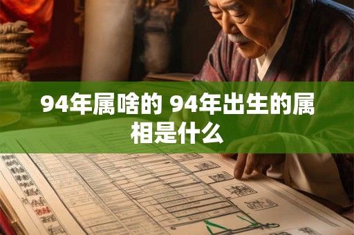 94年属啥的 94年出生的属相是什么