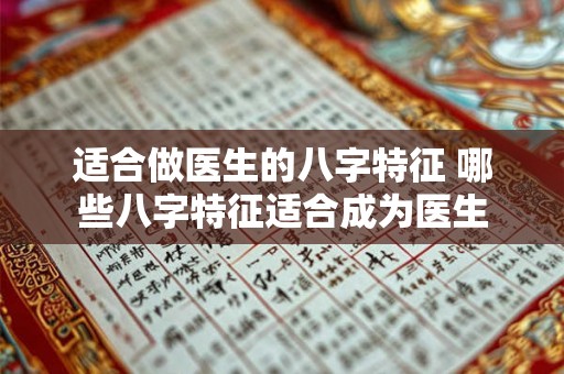 适合做医生的八字特征 哪些八字特征适合成为医生