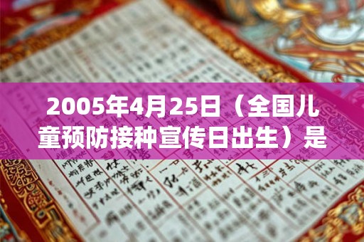 2005年4月25日（全国儿童预防接种宣传日出生）是什么命_命运如何