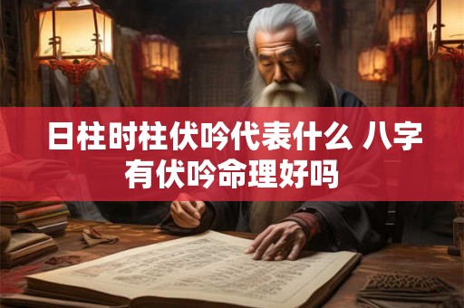日柱时柱伏吟代表什么 八字有伏吟命理好吗
