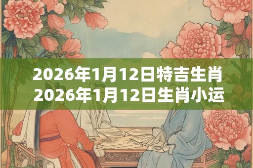 2026年1月12日特吉生肖 2026年1月12日生肖小运播报