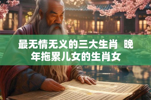 最无情无义的三大生肖  晚年拖累儿女的生肖女
