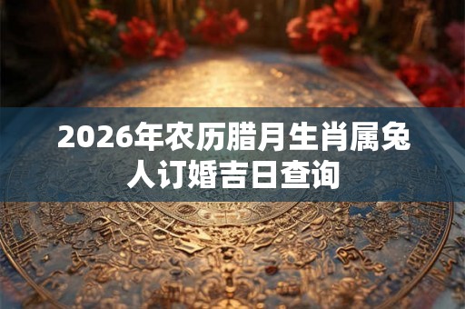 2026年农历腊月生肖属兔人订婚吉日查询