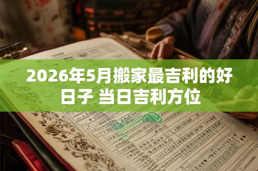 2026年5月搬家最吉利的好日子 当日吉利方位