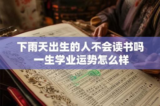 下雨天出生的人不会读书吗 一生学业运势怎么样
