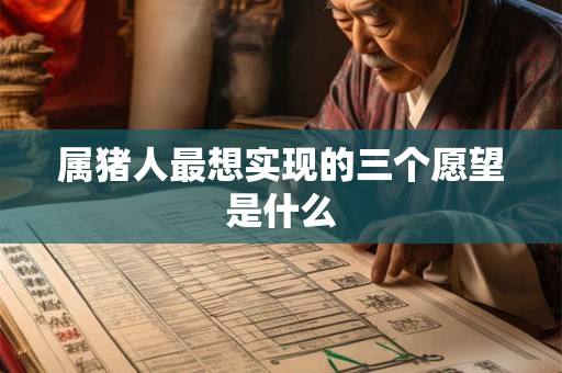 属猪人最想实现的三个愿望是什么