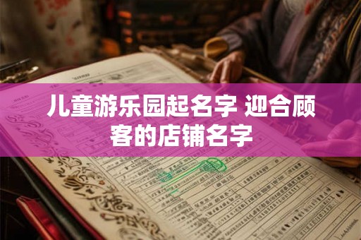 儿童游乐园起名字 迎合顾客的店铺名字