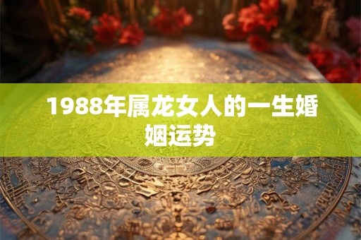 1988年属龙女人的一生婚姻运势 1988年属龙女人的一生婚姻运势
