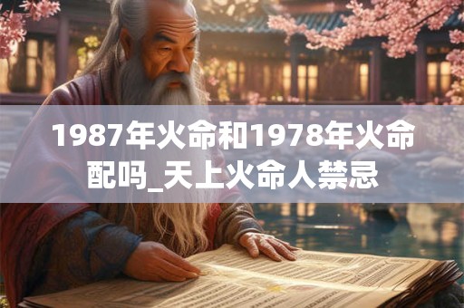 1987年火命和1978年火命配吗_天上火命人禁忌