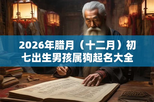 2026年腊月（十二月）初七出生男孩属狗起名大全