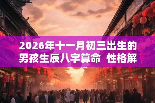 2026年十一月初三出生的男孩生辰八字算命 性格解析 2026年十一月初三出生的男孩生辰八字算命 性格解析