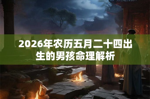 2026年农历五月二十四出生的男孩命理解析