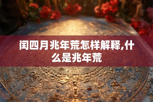 闰四月兆年荒怎样解释,什么是兆年荒