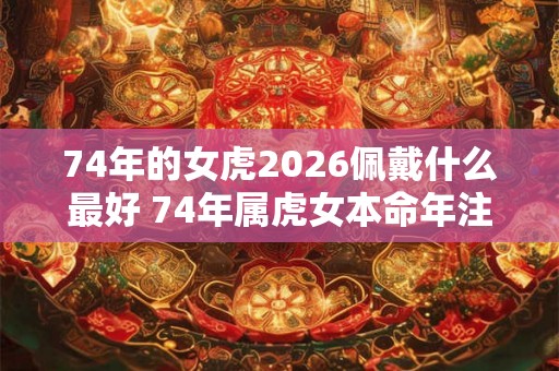 74年的女虎2026佩戴什么最好 74年属虎女本命年注意事项