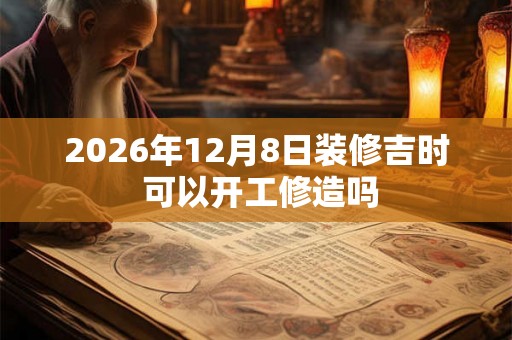 2026年12月8日装修吉时 可以开工修造吗