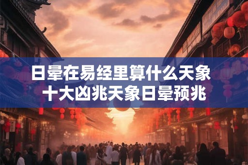 日晕在易经里算什么天象  十大凶兆天象日晕预兆