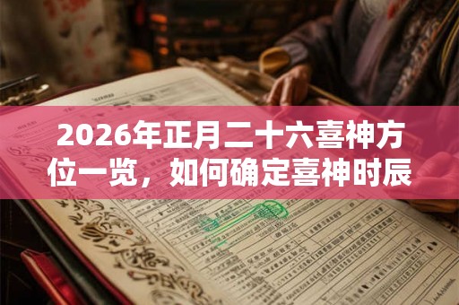 2026年正月二十六喜神方位一览,如何确定喜神时辰 2026年正月二十六喜神方位一览,如何确定喜神时辰