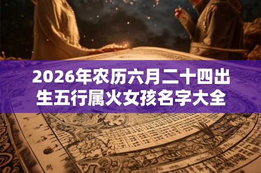 2026年农历六月二十四出生五行属火女孩名字大全