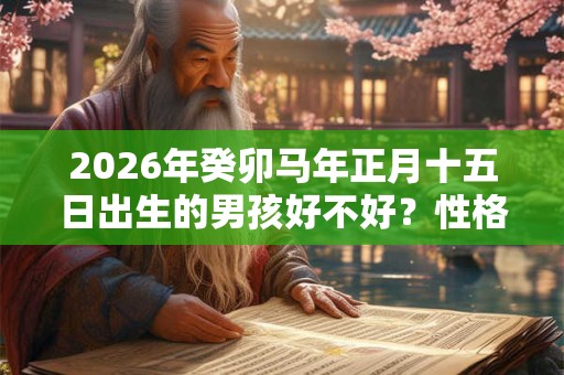 2026年癸卯马年正月十五日出生的男孩好不好？性格怎么样？