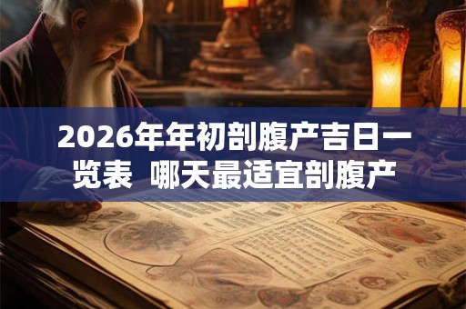 2026年年初剖腹产吉日一览表  哪天最适宜剖腹产