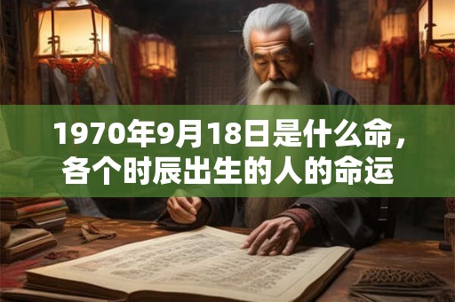 1970年9月18日是什么命，各个时辰出生的人的命运