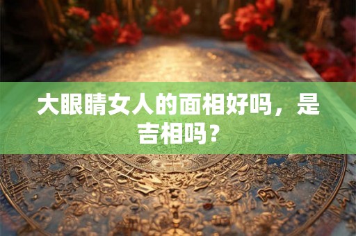 大眼睛女人的面相好吗，是吉相吗？