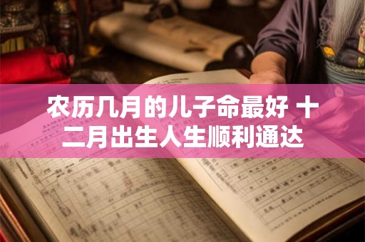 农历几月的儿子命最好 十二月出生人生顺利通达
