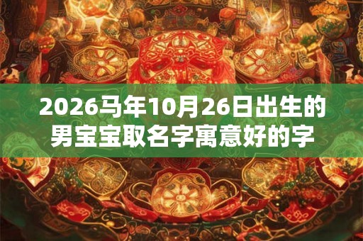 2026马年10月26日出生的男宝宝取名字寓意好的字