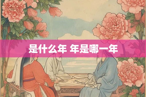 是什么年 年是哪一年