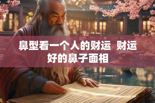鼻型看一个人的财运  财运好的鼻子面相