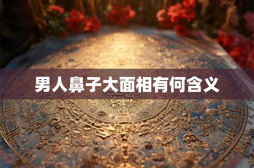 男人鼻子大面相有何含义