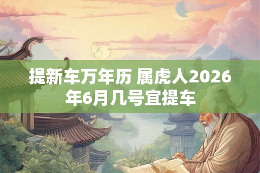 提新车万年历 属虎人2026年6月几号宜提车