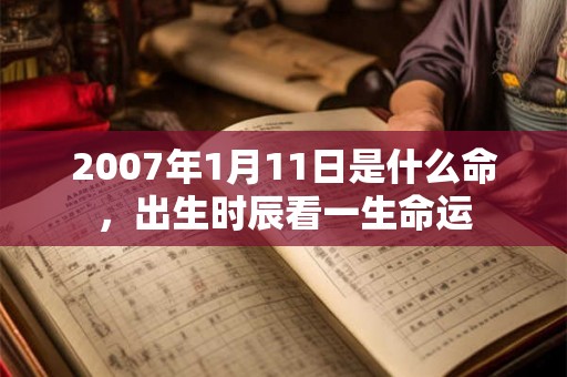 2007年1月11日是什么命，出生时辰看一生命运