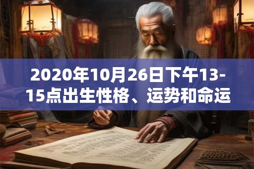 2020年10月26日下午13-15点出生性格、运势和命运