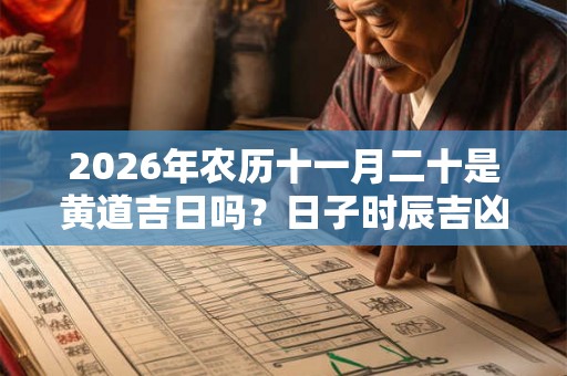 2026年农历十一月二十是黄道吉日吗？日子时辰吉凶？