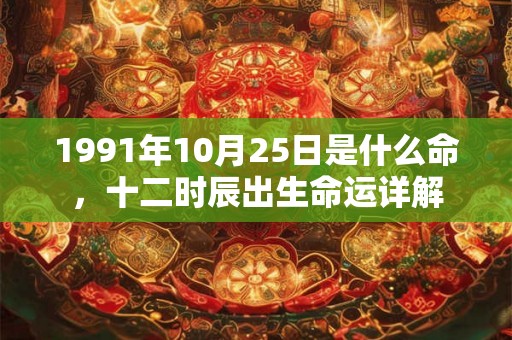 1991年10月25日是什么命，十二时辰出生命运详解