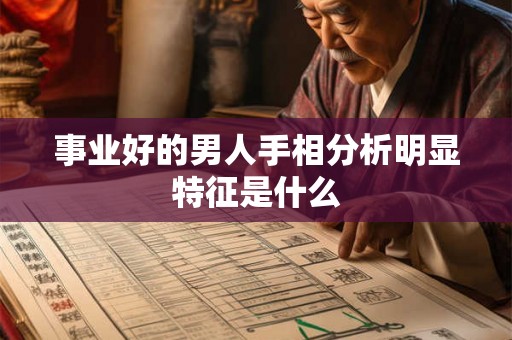 事业好的男人手相分析明显特征是什么