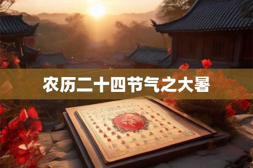 农历二十四节气之大暑
