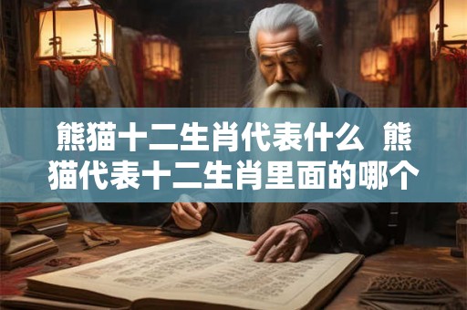 熊猫十二生肖代表什么  熊猫代表十二生肖里面的哪个动物
