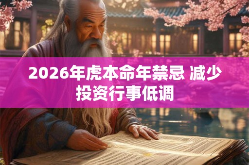 2026年虎本命年禁忌 减少投资行事低调