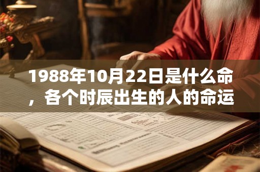 1988年10月22日是什么命，各个时辰出生的人的命运