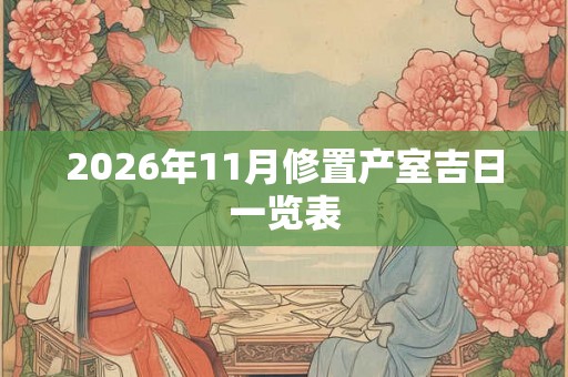 2026年11月修置产室吉日一览表 2026年11月修置产室吉日一览表