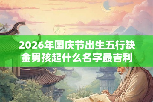 2026年国庆节出生五行缺金男孩起什么名字最吉利