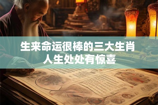 生来命运很棒的三大生肖 人生处处有惊喜