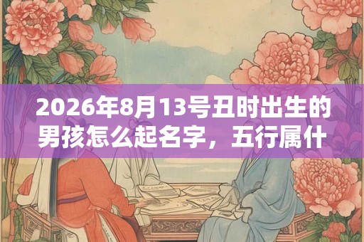 2026年8月13号丑时出生的男孩怎么起名字,五行属什么 2026年8月13号丑时出生的男孩怎么起名字,五行属什么