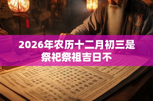 2026年农历十二月初三是祭祀祭祖吉日不 2026年农历十二月初三是祭祀祭祖吉日不